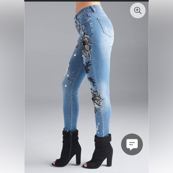 😎 embellished skinny jeans 👖 - Picture 3 of 15